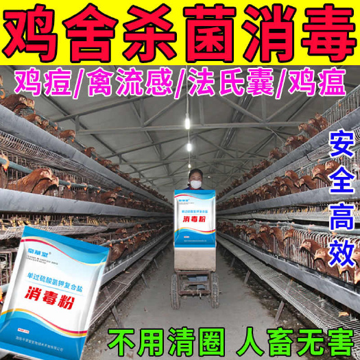 鸡舍消毒液鸡瘟鸭瘟消毒粉过硫酸氢钾消毒粉消毒液养殖场专用