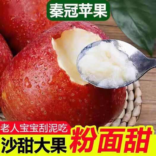 周至县【好吃陕西粉苹果】陕西秦冠粉苹果新鲜水果香甜粉面
