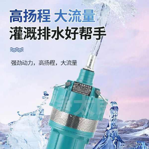 铜线潜水泵220V/380V家用抽水大流量高扬程农用灌溉清水