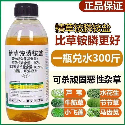 淮安正品精草铵膦铵盐高浓度除草剂园林果园斩草除根药强力快速除百草