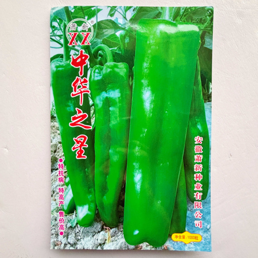 沭阳县特大牛角椒种子 中华之星四季辣椒种子青椒种籽耐热耐湿露地秋延