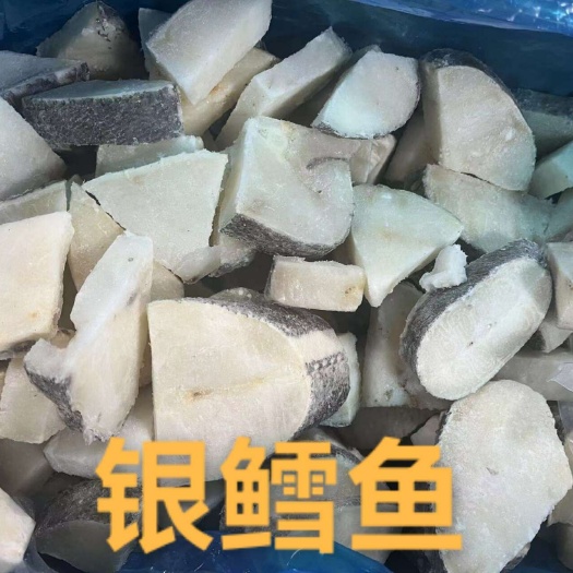 青岛银鳕鱼新货二级片、小碎块混合