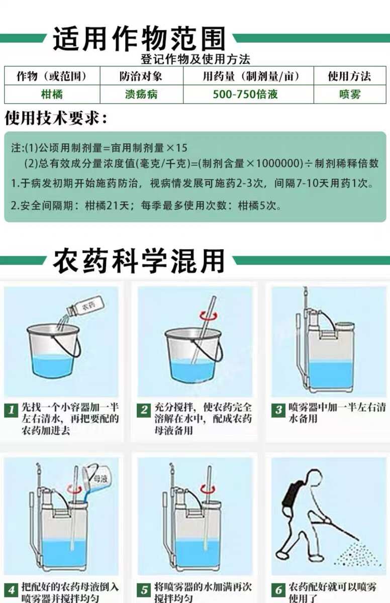 春雷王銅 江西禾益 倍的樂 春雷霉素+王銅 47%柑橘殺菌劑