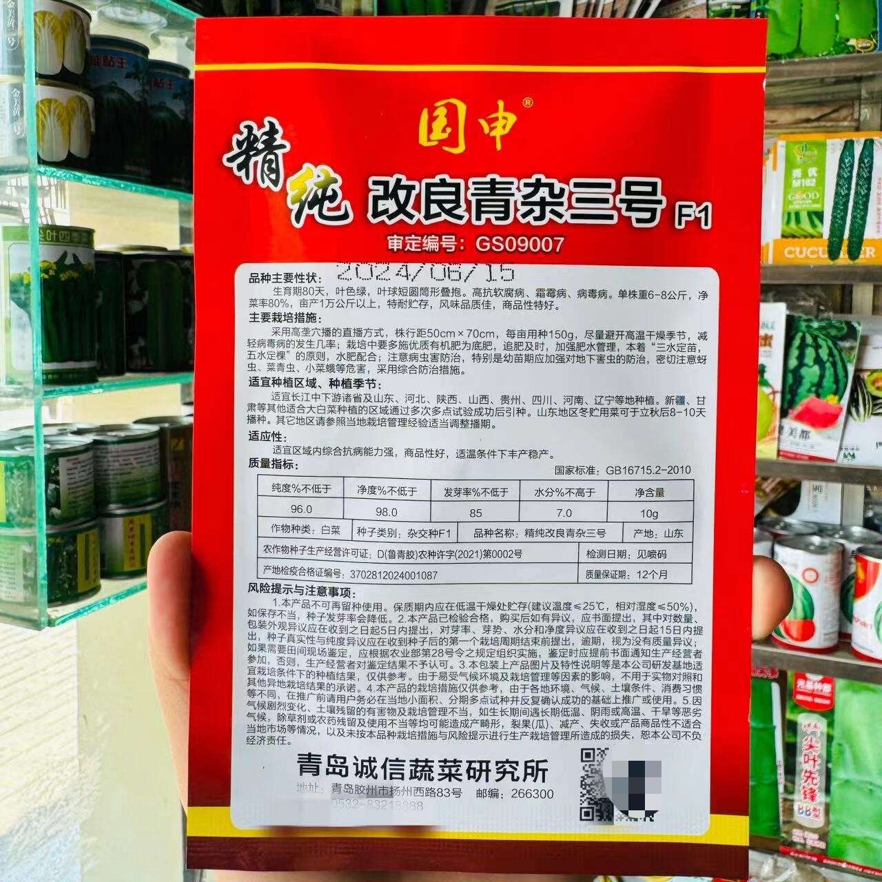 改良青杂三号大白菜种子 青岛87-114大白菜种子秋播白菜籽