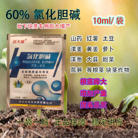 60%氯化胆碱 红薯花生大蒜土豆根茎膨大素膨大剂地下植物生长