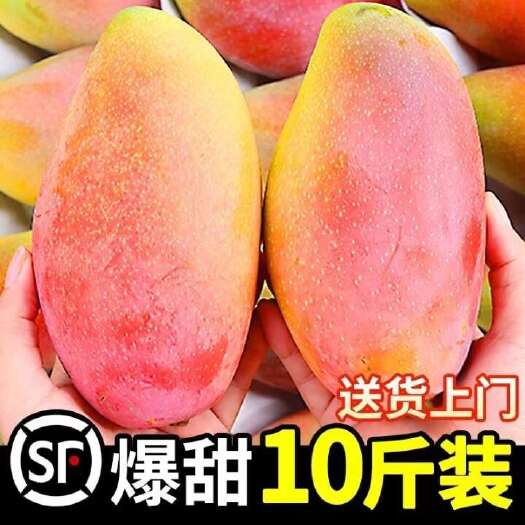 赵县海南贵妃芒芒果新鲜9斤水果当季整箱树上熟红金龙青煌台芒5大果