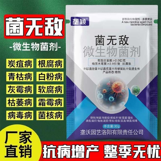 栾川县菌立清微生物菌剂预防白粉病灰霉病稻瘟病锈病等真菌细菌病害