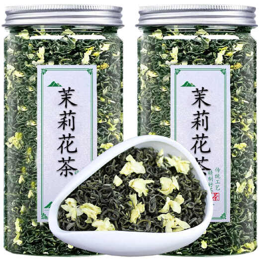 茉莉飘雪2024新茶明前头采浓香耐泡级茉莉花茶