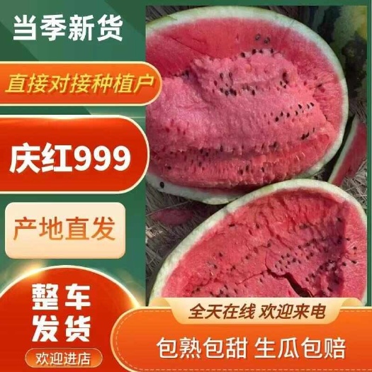 吉林白城庆红999  陆地西瓜现货接单 产地直发可视频看货
