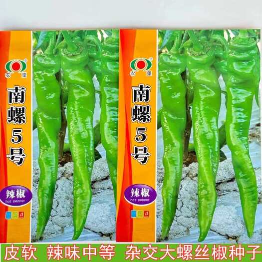 沭阳县南螺5号螺丝椒种子辣椒种子罗丝椒杂交薄皮香辣特大四季蔬菜种籽