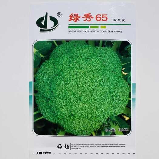 沭阳县绿秀65西兰花种子春秋两用早熟种西蓝花种子蕾粒小花球大颜色鲜