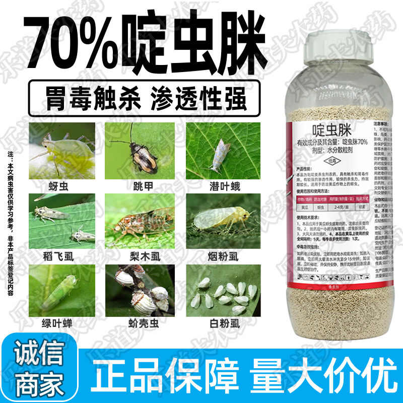 正品70%啶虫脒农药杀虫剂蚜虫蓟马白粉虱腻虫小黑飞果树蔬定虫