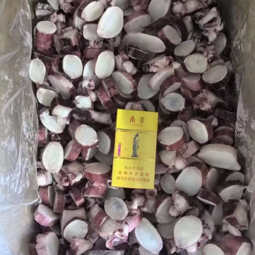 单冻鱿鱼八爪足切片，切粒