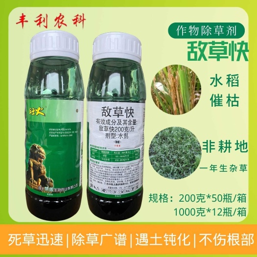 漳州荣威旺火200克/升敌草快水稻催枯非耕地一年生杂草除草剂农药