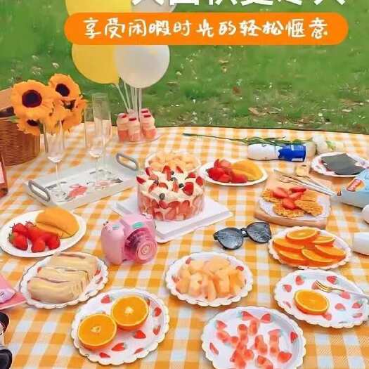 义乌市新款野炊垫防潮加厚ins风户外郊游便携地垫超大可折叠格子野餐