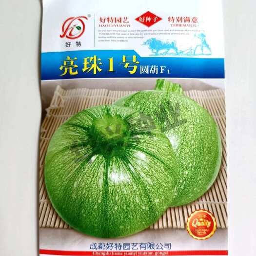 长沙县好特亮珠1号圆形西葫芦种子F1短蔓型小圆嫩南瓜口感好10克