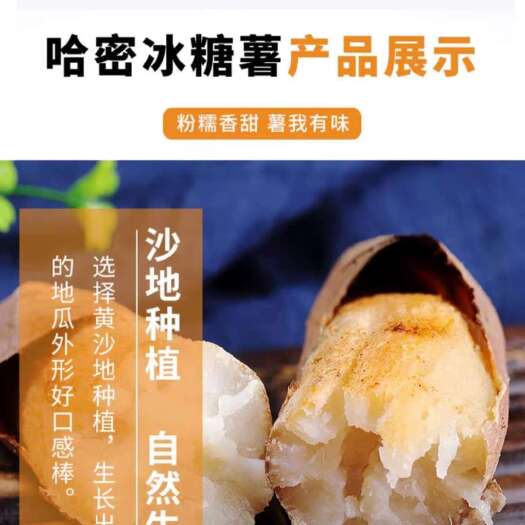 夏津县哈密冰糖心红薯口感细腻甜度高白哈密红薯哈密蜜薯