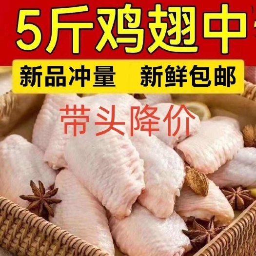 日照雞翅中新鮮雞中翅散養(yǎng)活殺奧爾良冷凍翅尖翅根燒烤食堂飯店食材