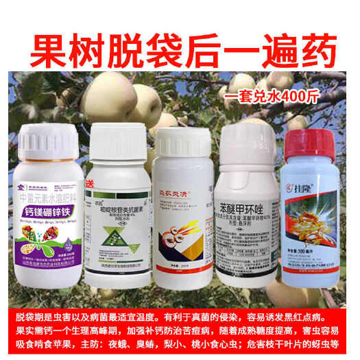 诸城市果树脱袋后一遍药套餐预防果面黑红点叶斑病轮纹病杀虫杀菌剂