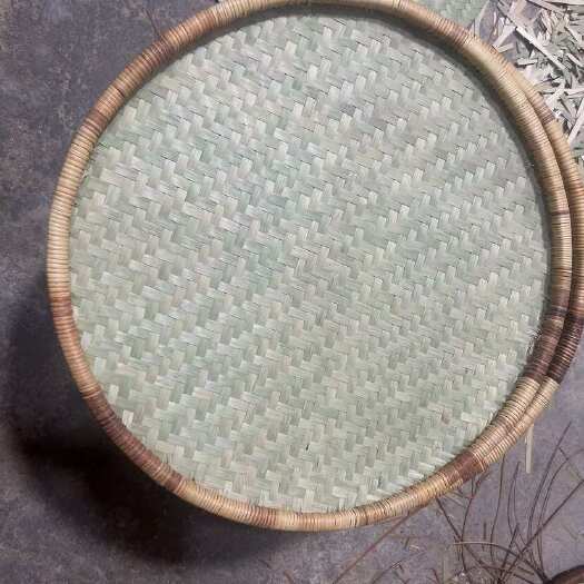 南宁簸箕 60cm直径 纯手工编织 头皮竹青