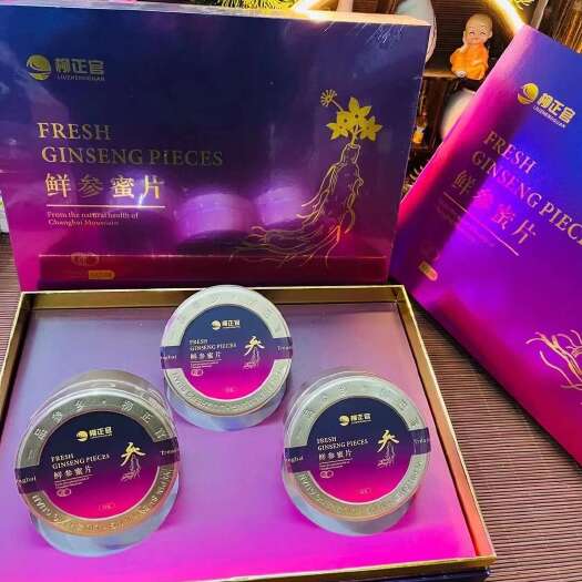 抚松县鲜参蜜片礼盒装 东北特产50g*3盒/套开盒即食蜜制鲜
