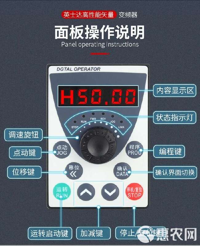 重载变频器三相380v单相220v1.5/2.2/3/4/5