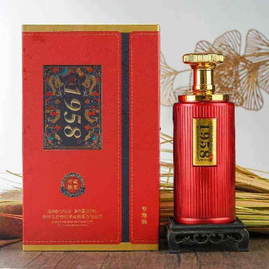 亳州1958浓香型纯粮白酒52度6瓶装书本盒厂家直销批发