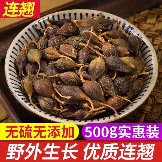 精选中药材新货 连翘茶 无硫磺连壳 青翘落翘黄翘500克包邮