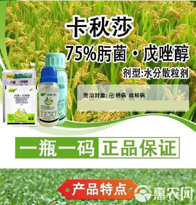 亿嘉卡秋莎肟菌戊唑醇黄花菜锈病水稻纹枯病通用农药杀菌剂