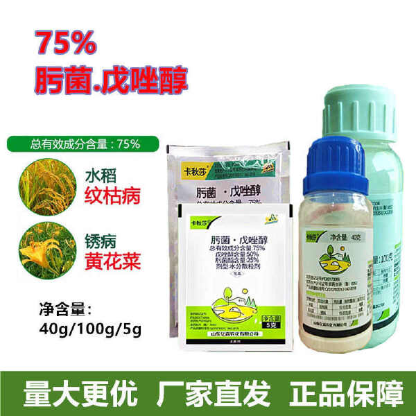 亿嘉卡秋莎肟菌戊唑醇黄花菜锈病水稻纹枯病通用农药杀菌剂