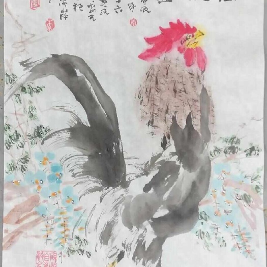 临泉县名家李见《高冠图》