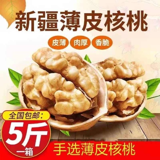 武汉包邮新货新疆阿克苏薄皮核桃散装原味生核桃量大优惠一件代发