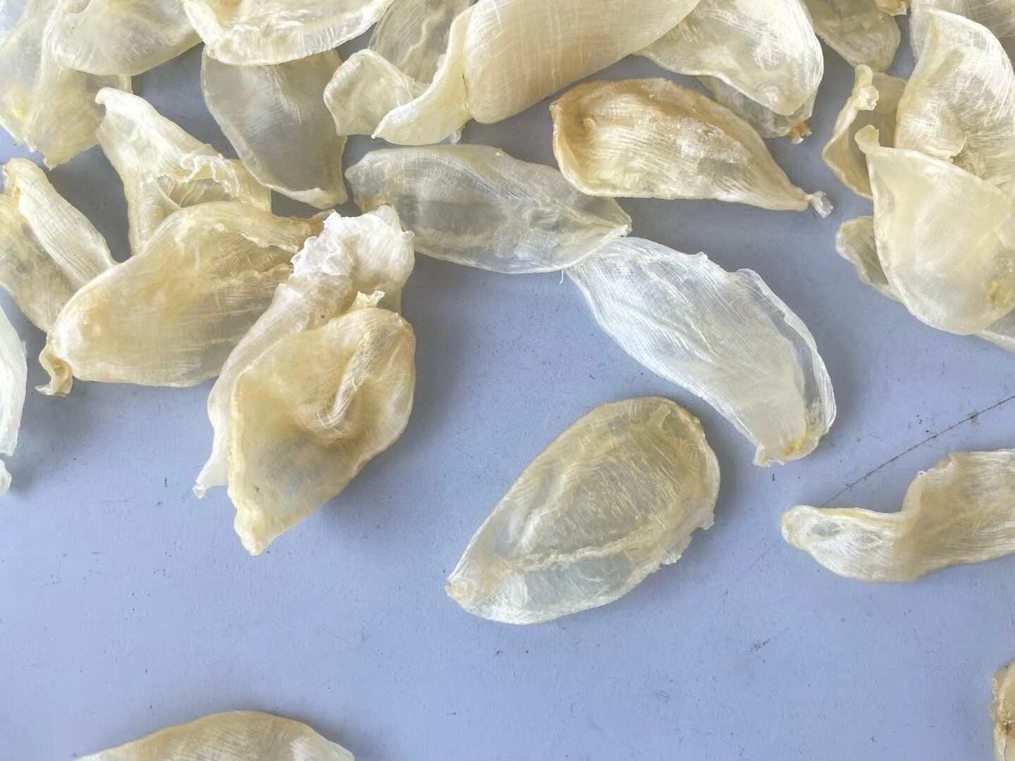 本港小白花胶足干，泡发有弹性，口感爽口弹牙不腥颜色好经济实惠