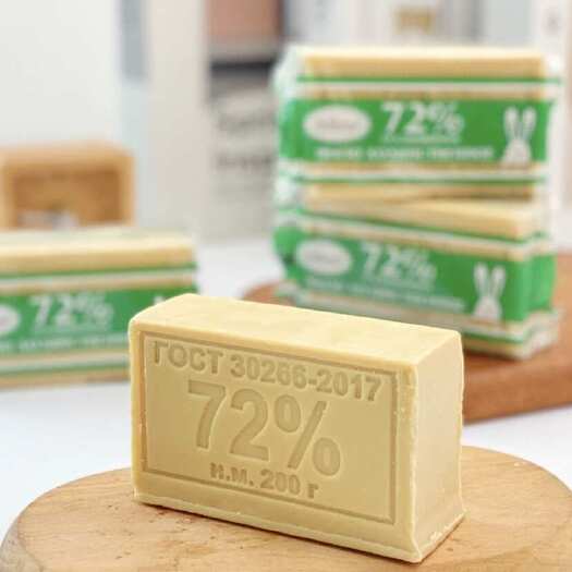 到手8大块去污力极强的俄罗斯进口老式牛油肥皂200g*8块
