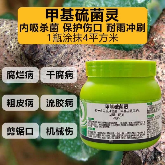 3％甲基硫菌灵 果树腐烂病粗皮病枝条修剪锯口伤口愈合剂涂抹