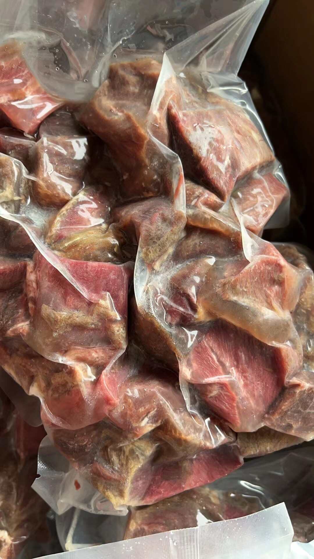 【包邮！】原切牛肉粒 全熟牛肉粒 牛腩粒 原味 纯干无碱带筋