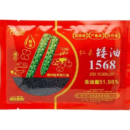 余干县油菜矮杆1568杂交  出油高抗病抗倒荚粗粒大抗寒耐冻