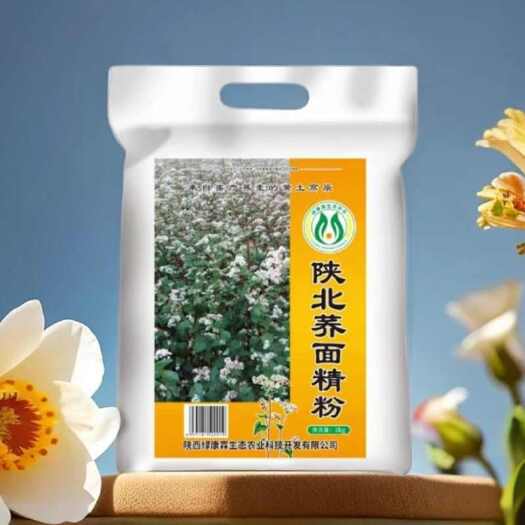 靖边县绿康霖品牌陕北荞面精粉纯荞麦面十斤装白色