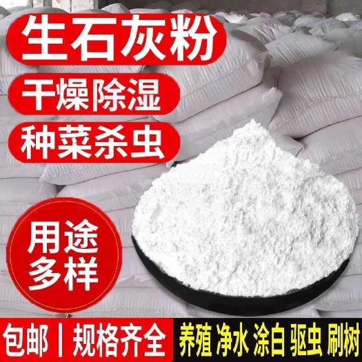 安远县生石灰粉消毒杀菌防虫净化水质改良土壤树木刷白防霉除湿块