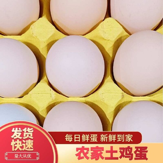 武汉【360枚/1箱】批发新鲜大个农家粉壳红￼心五谷杂粮喂养土鸡