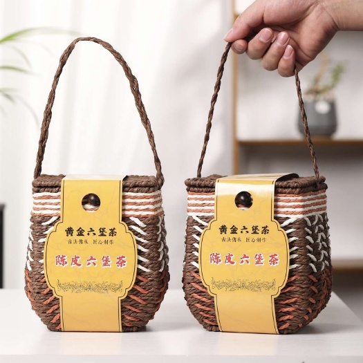 陈皮六堡茶梧州广西特产黑茶金花六堡茶叶自己喝官方正品