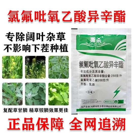郑州氯氟吡氧乙酸异辛酯玉米田阔叶杂草麦田水花生农药除草剂正品