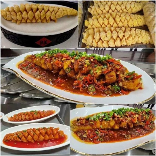 连云港糖醋鱼原料去刺去骨鱼柳炸鱼酒店食材整条鱼肉半成品方便油炸产品