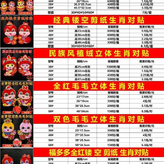 义乌市蛇宝生肖对贴