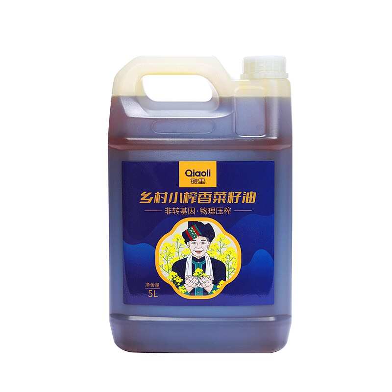 乡村小榨香菜籽油5升（5L）湖南湘西老品种菜籽压榨