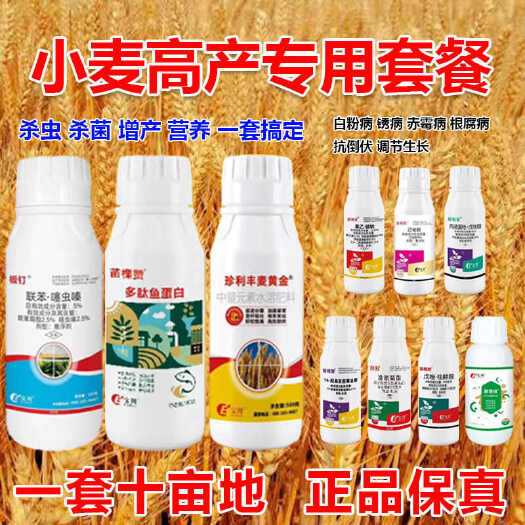 郑州小麦【十合一】增产一喷三防蚜虫白粉病抗倒伏杀虫杀菌套餐正品