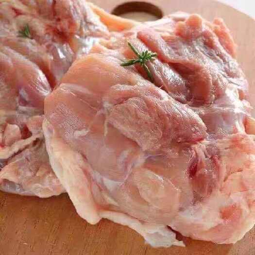带皮去骨鸡腿肉生鲜毛毛肉正肉汉堡腿肉鸡腿肉去骨商用6kg／箱