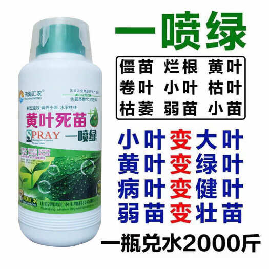陆丰市一喷绿花卉果树蔬菜叶面肥果树一夜绿叶绿素生长素绿叶素通用型