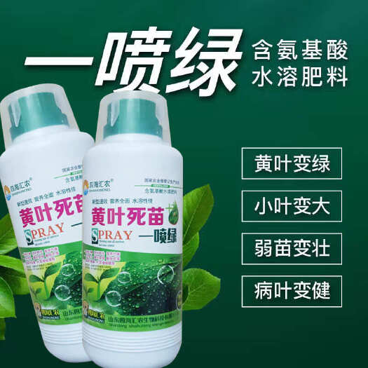 陆丰市一喷绿花卉果树蔬菜叶面肥果树一夜绿叶绿素生长素绿叶素通用型
