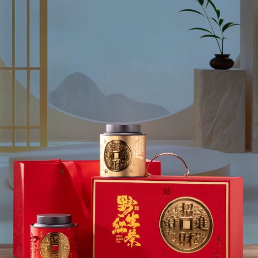 野茶正山小种高山野生红茶水蜜桃香送人礼盒装250g